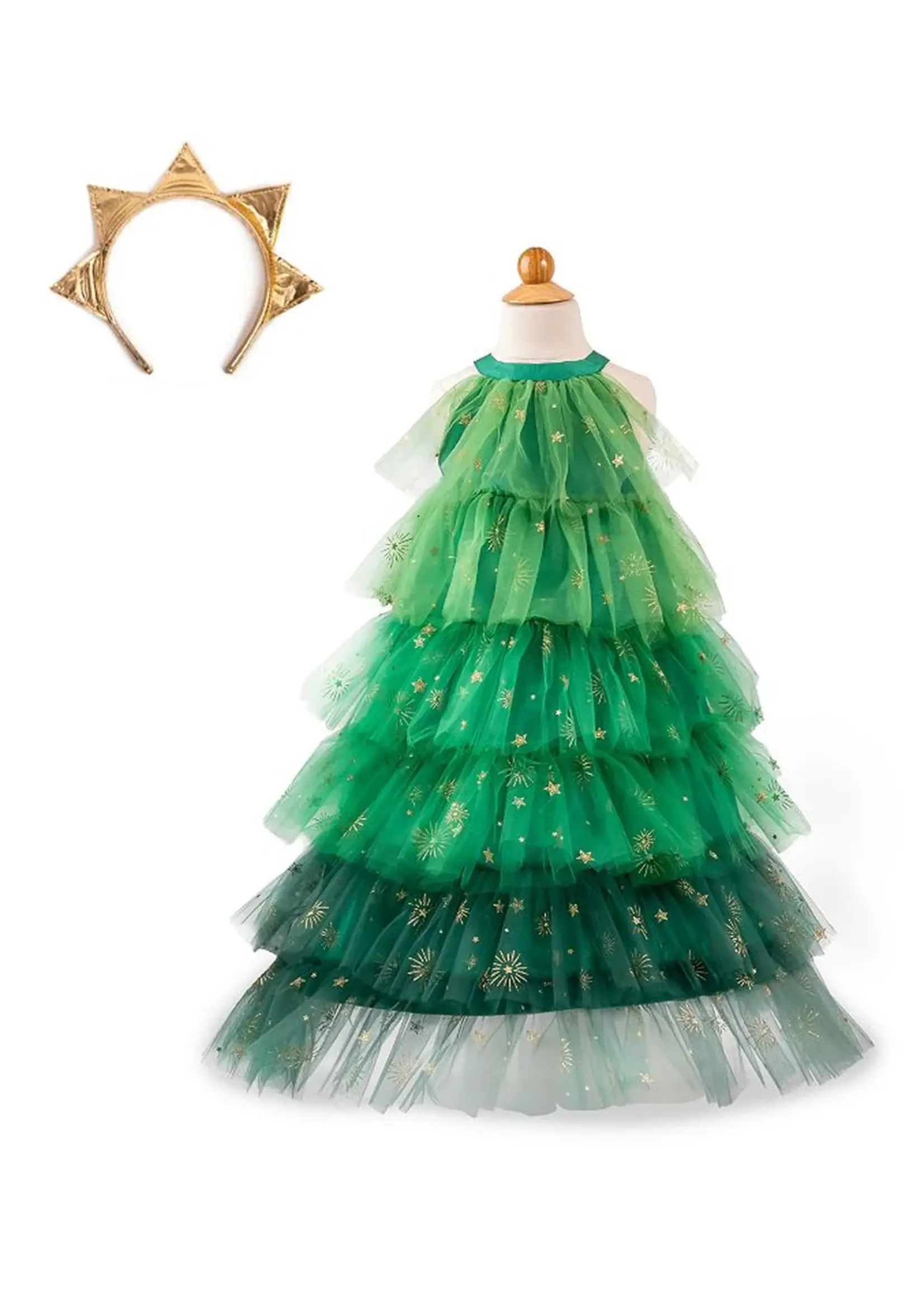 DRESS UP CHRISTMAS TREE DRESS W/ HEADPIECE 5-6