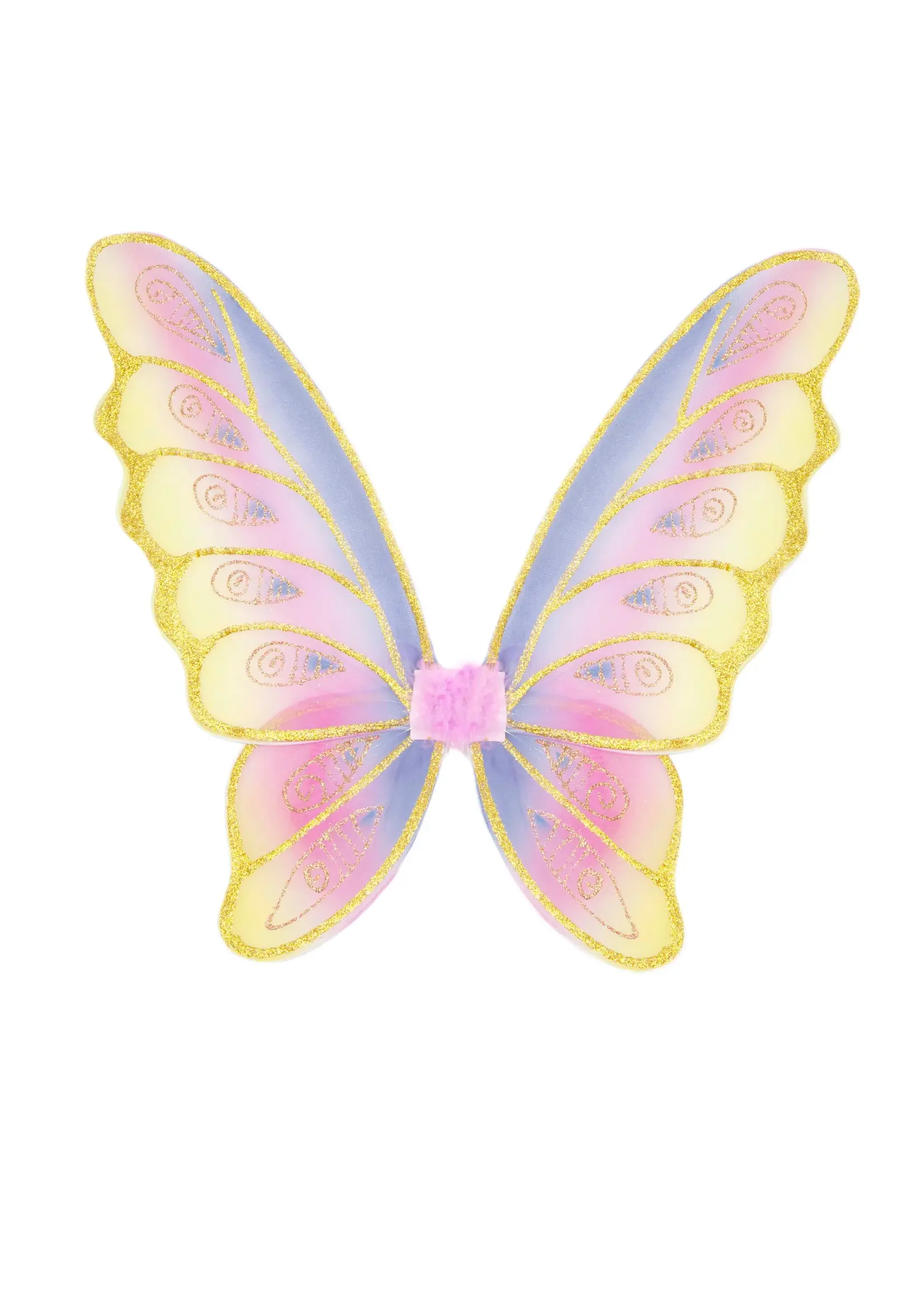 DRESS UP GLITTER RAINBOW WINGS GOLD
