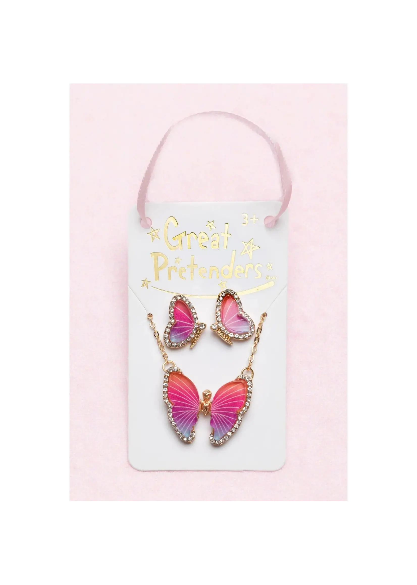 JEWELRY BUTTERFLY NECKLACE AND EARINGS