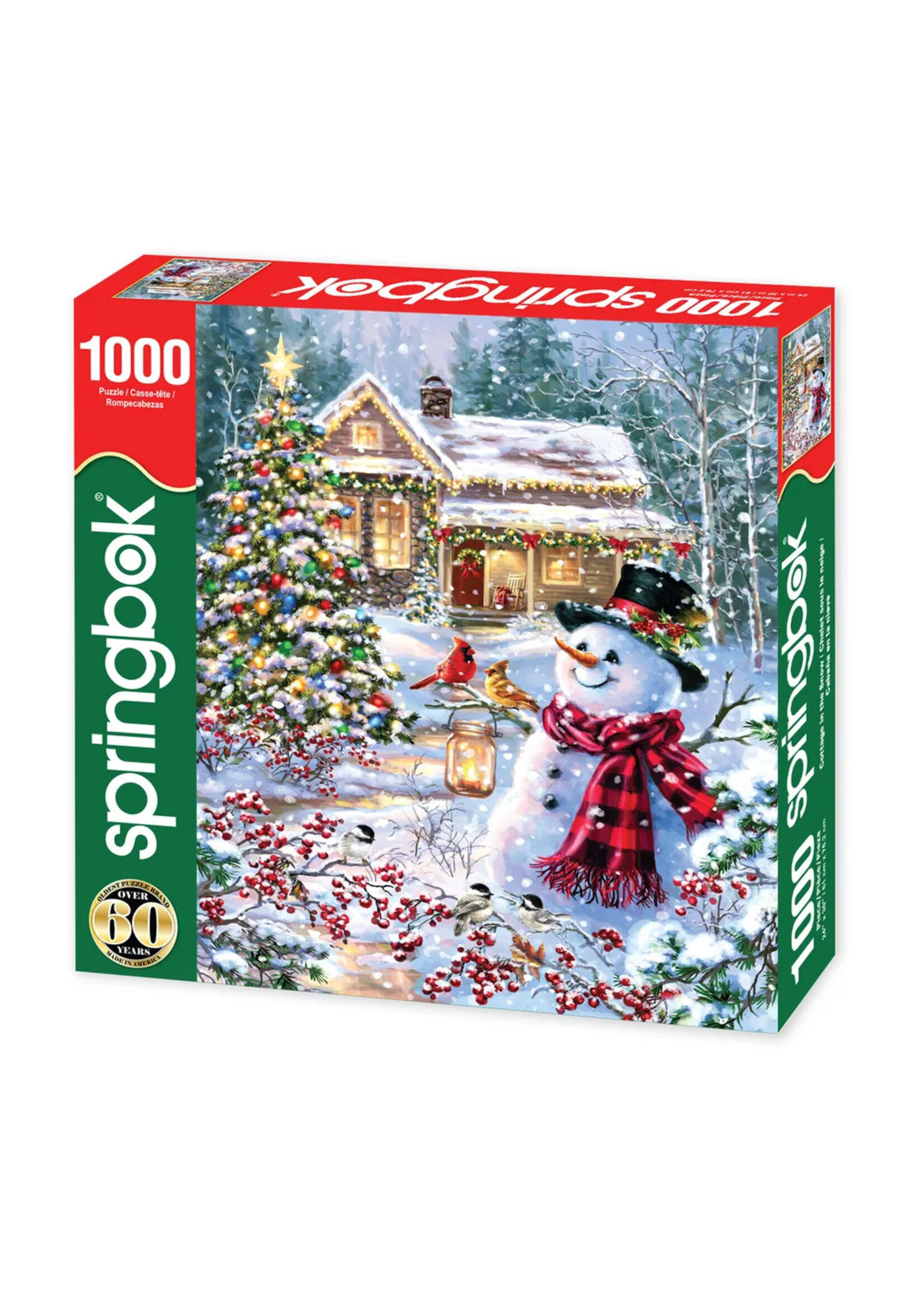 SPRINGBOK PUZZLE 1000 PCS COTTAGE IN THE SNOW