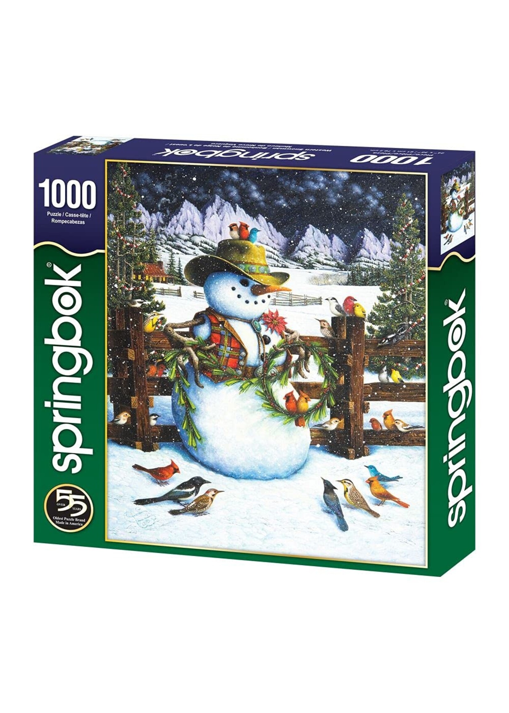 SPRINGBOK PUZZLE 1000 PCS WESTERN SNOWMAN