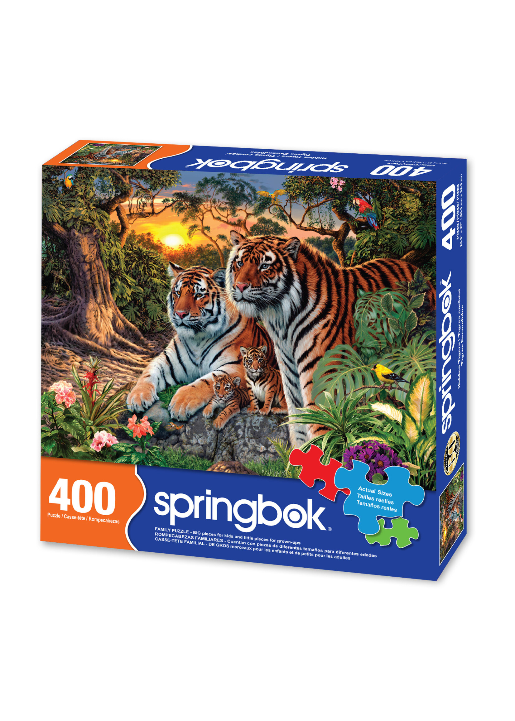 SPRINGBOK PUZZLE 400 PCS HIDDEN TIGERS