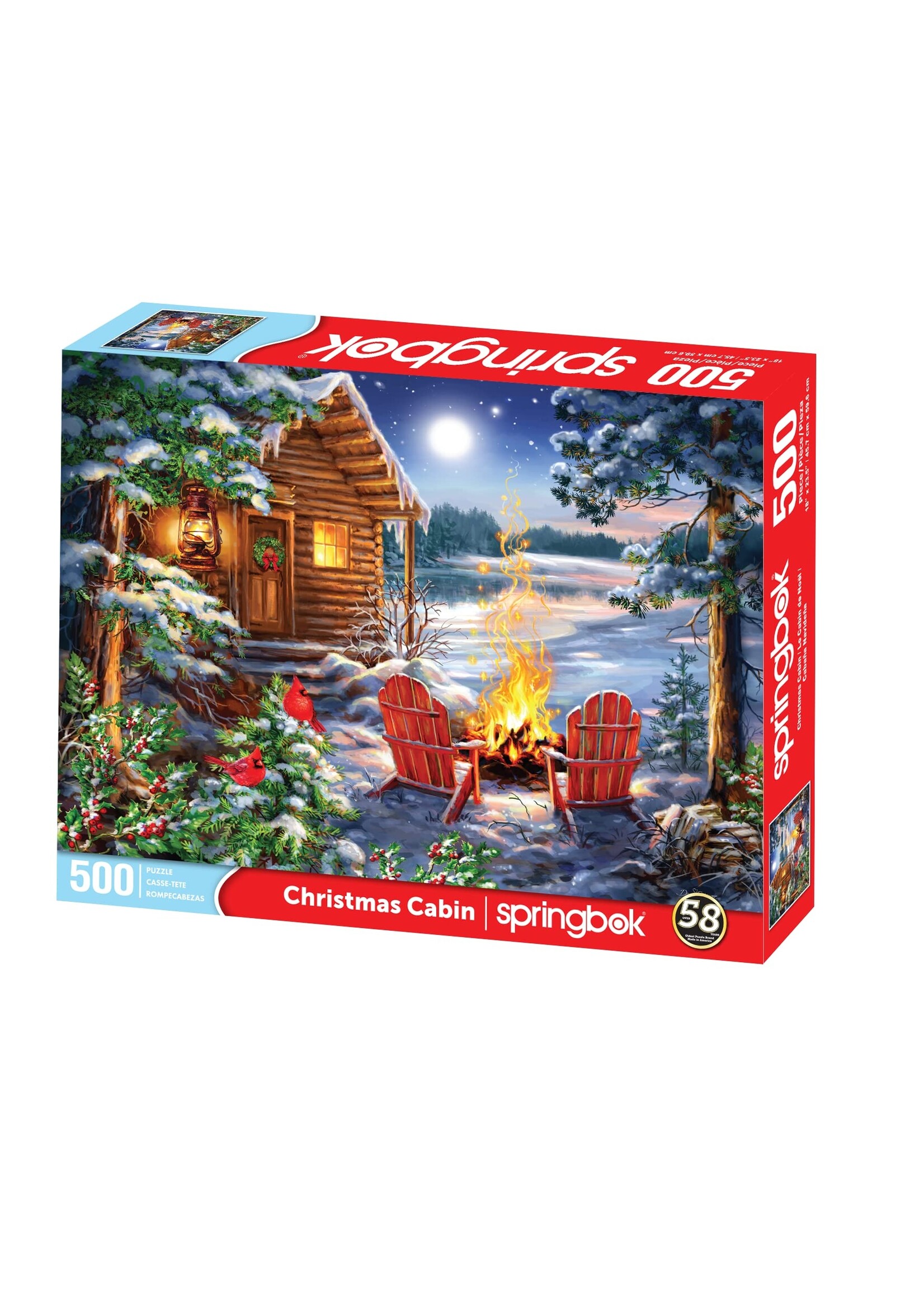 SPRINGBOK PUZZLE 500 PCS CHRISTMAS CABIN