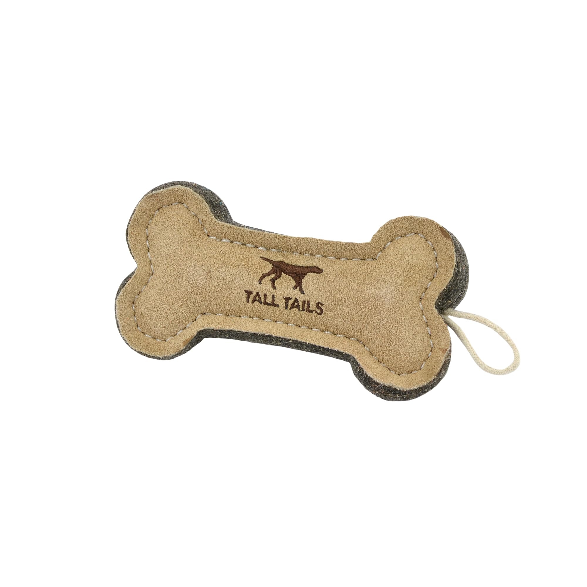 DOG TOY LEATHER FELT BONE TOY