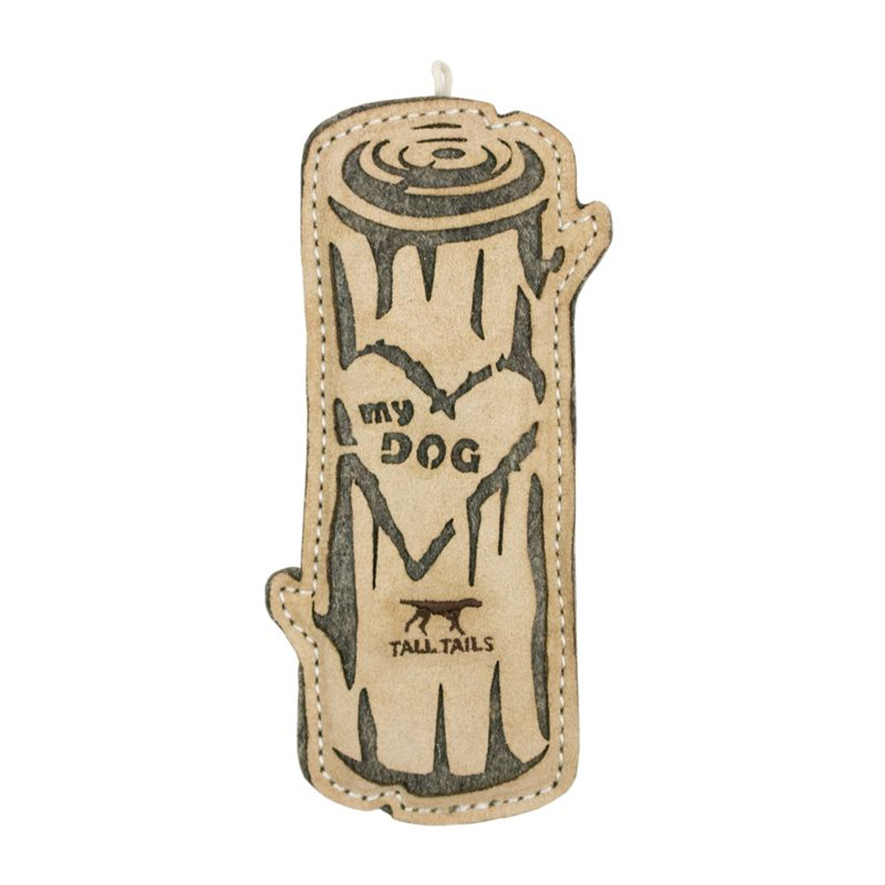 DOG TOY LEATHER LOG