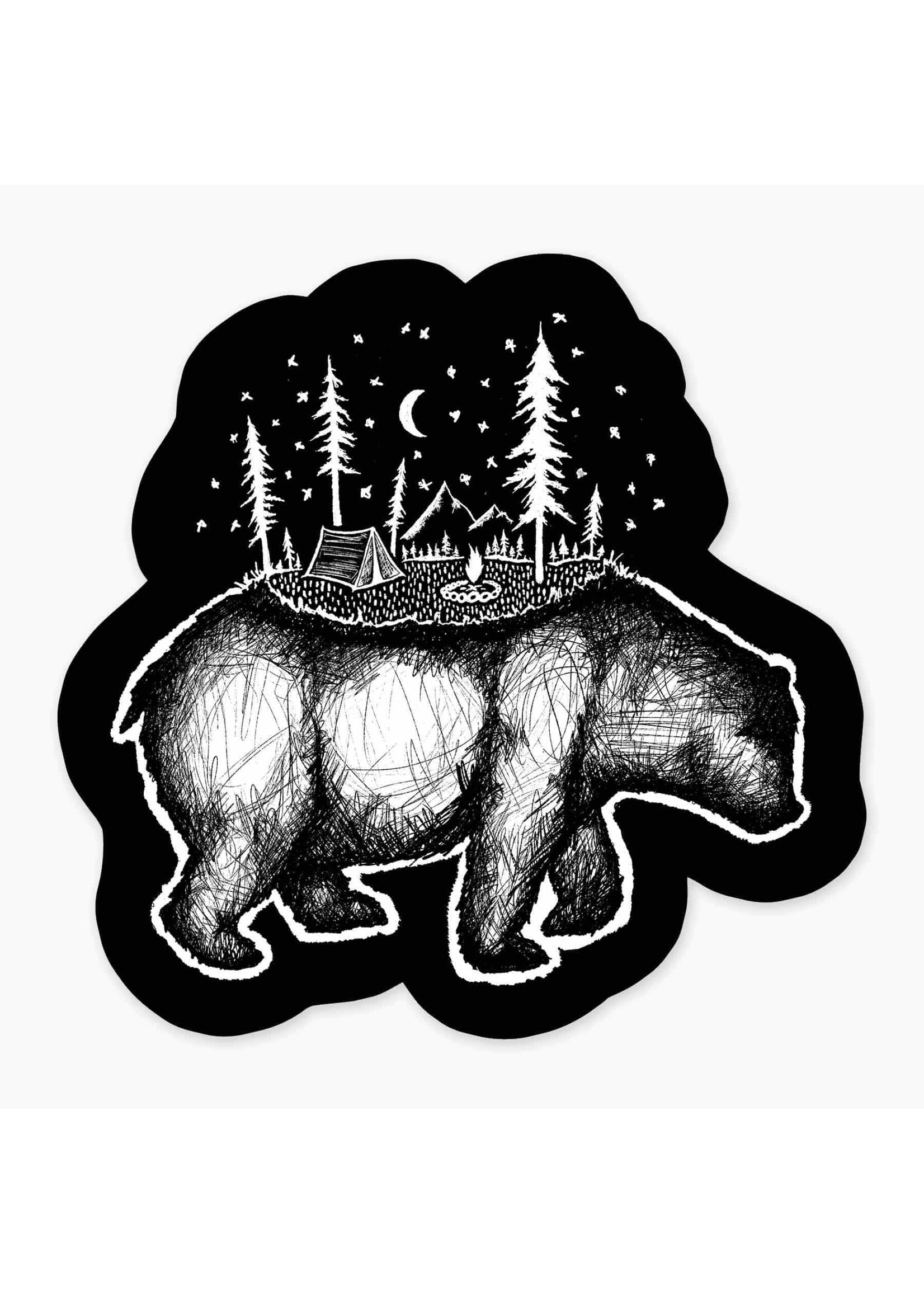 NICE ENOUGH MINI STICKER BEAR CAMP