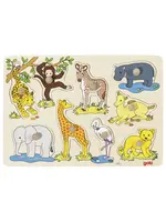 GOKI PUZZLE WOODEN AFRICAN BABY ANIMALS