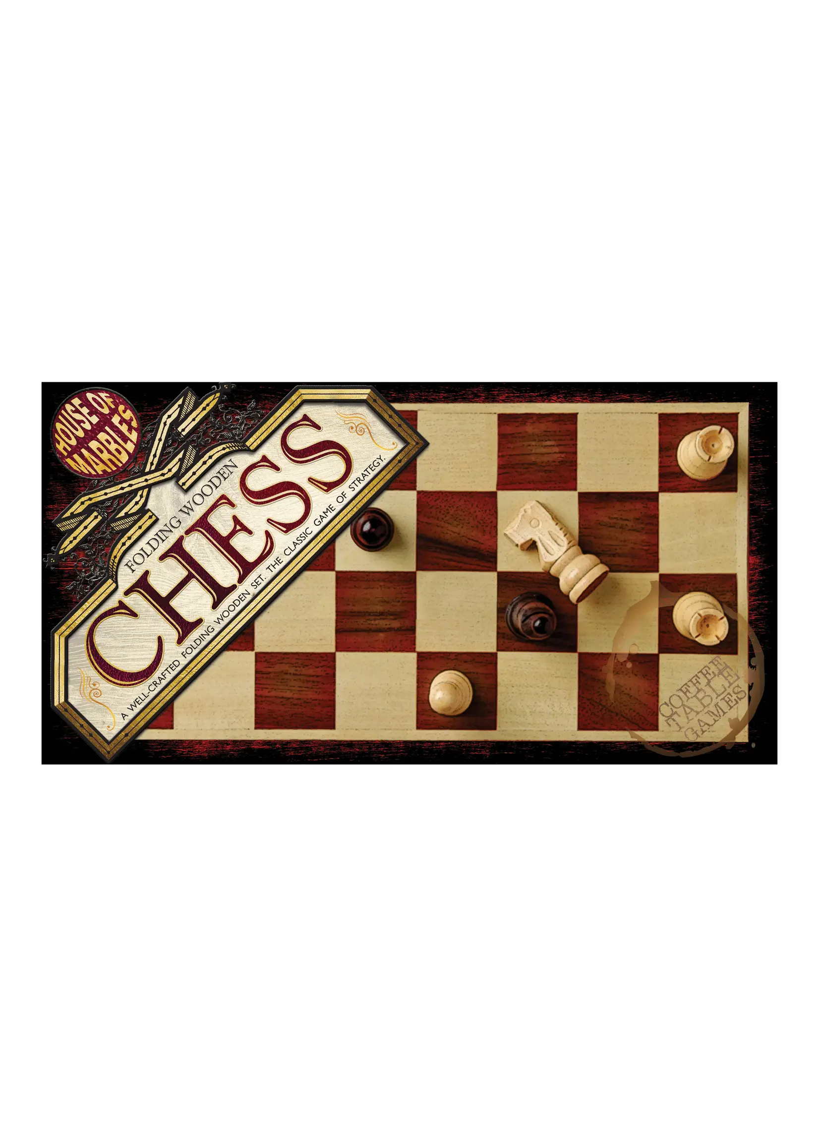 HOUSE OF MARBLES HOM WOODEN FOLDING CHESS