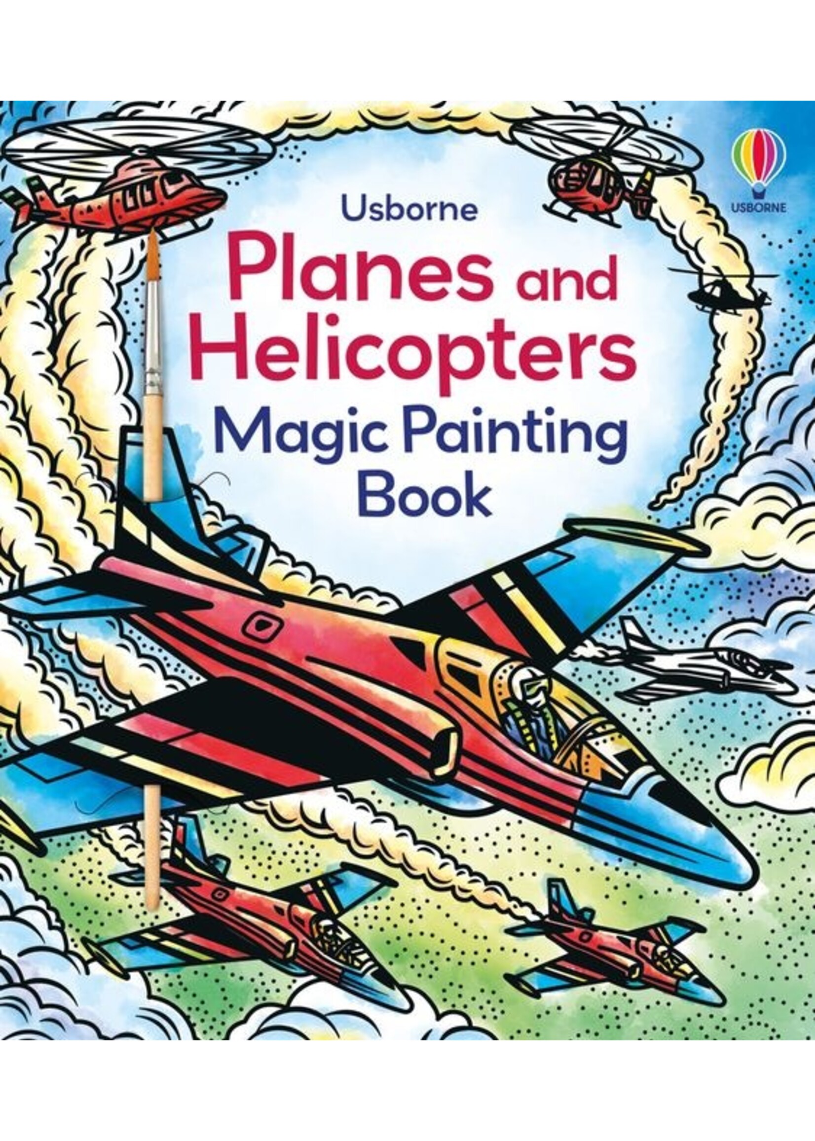 HARPER COLLINS BOOK PLANES AND HELICOPTERS MAGIC PAINTING