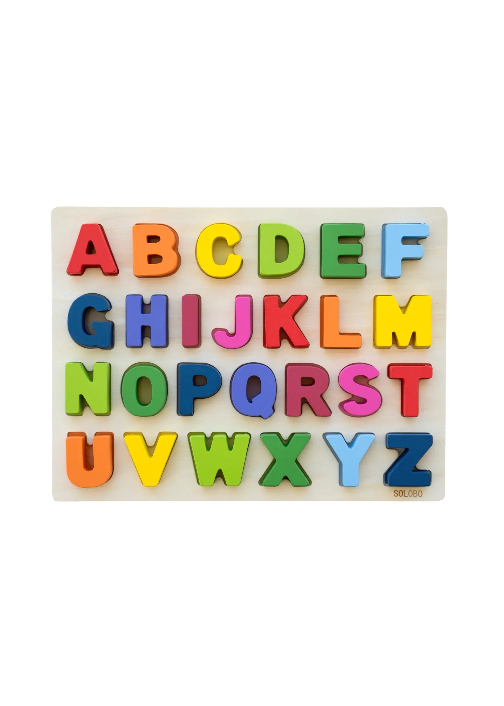 SOLOBO SOLOBO WOODEN PUZZLE UPPERCASE ALPHABET