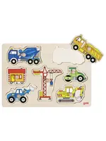 GOKI GOKI WOODEN PUZZLE BUILDING SITE VEHICLES