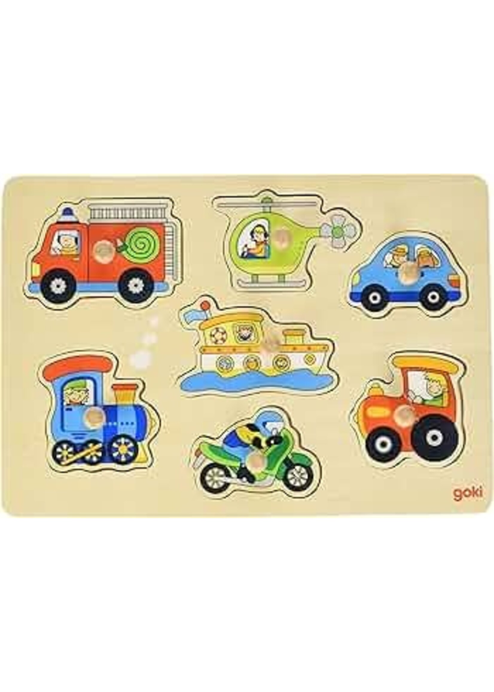 GOKI GOKI WOODEN PUZZLE MEANS OF TRANSPORT