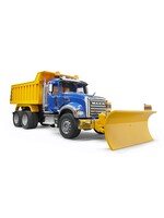 BRUDER MACK GRANITE DUMP TRUCK WITH SNOW PLOW BLADE