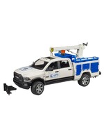 BRUDER RAM SERVICE TRUCK WITH ROTATING BEACON LIGHT