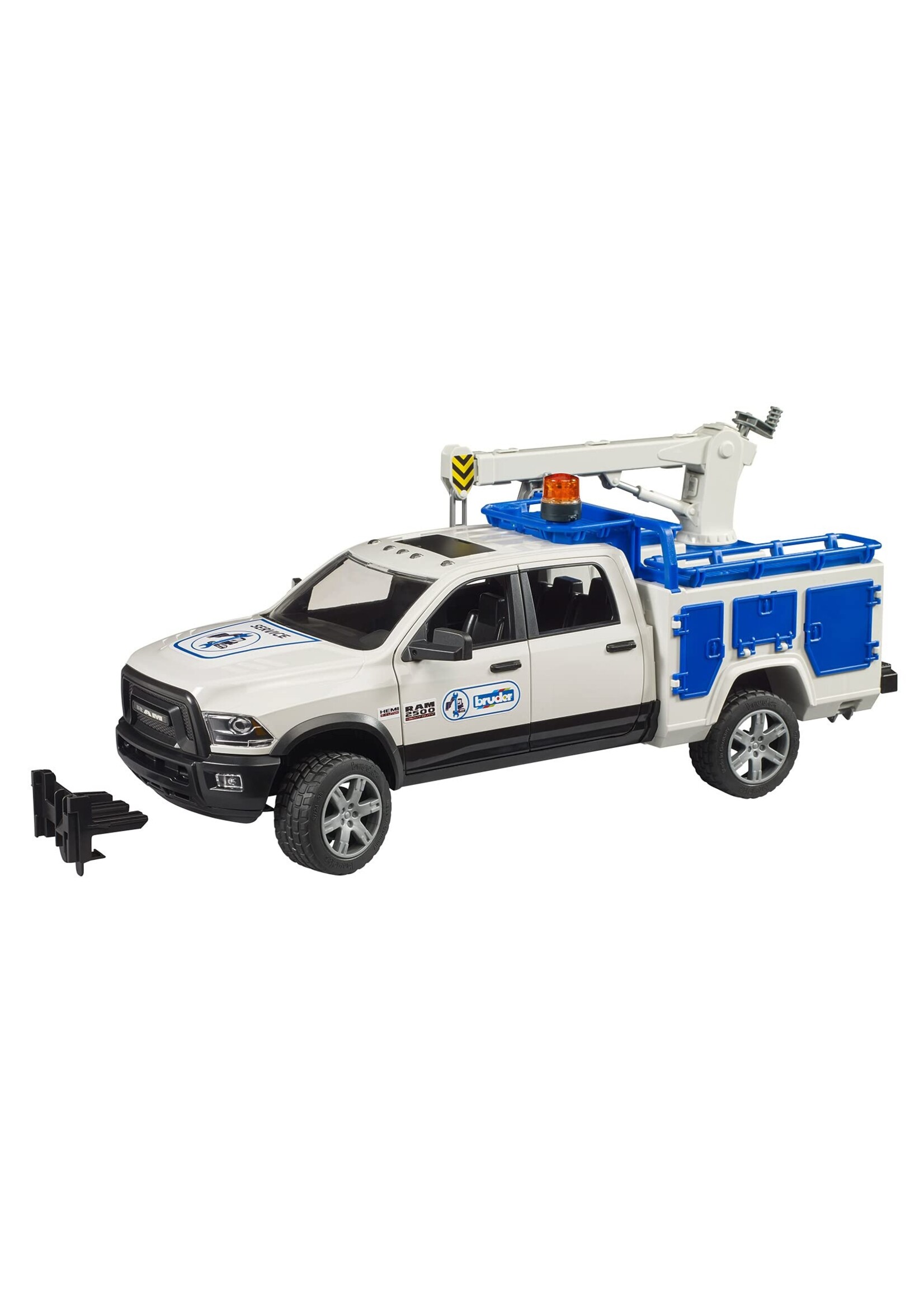 BRUDER RAM SERVICE TRUCK WITH ROTATING BEACON LIGHT