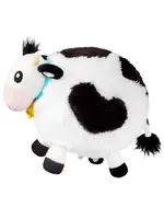 PLUSH SQUISHABLE COW BLACK AND WHITE SM