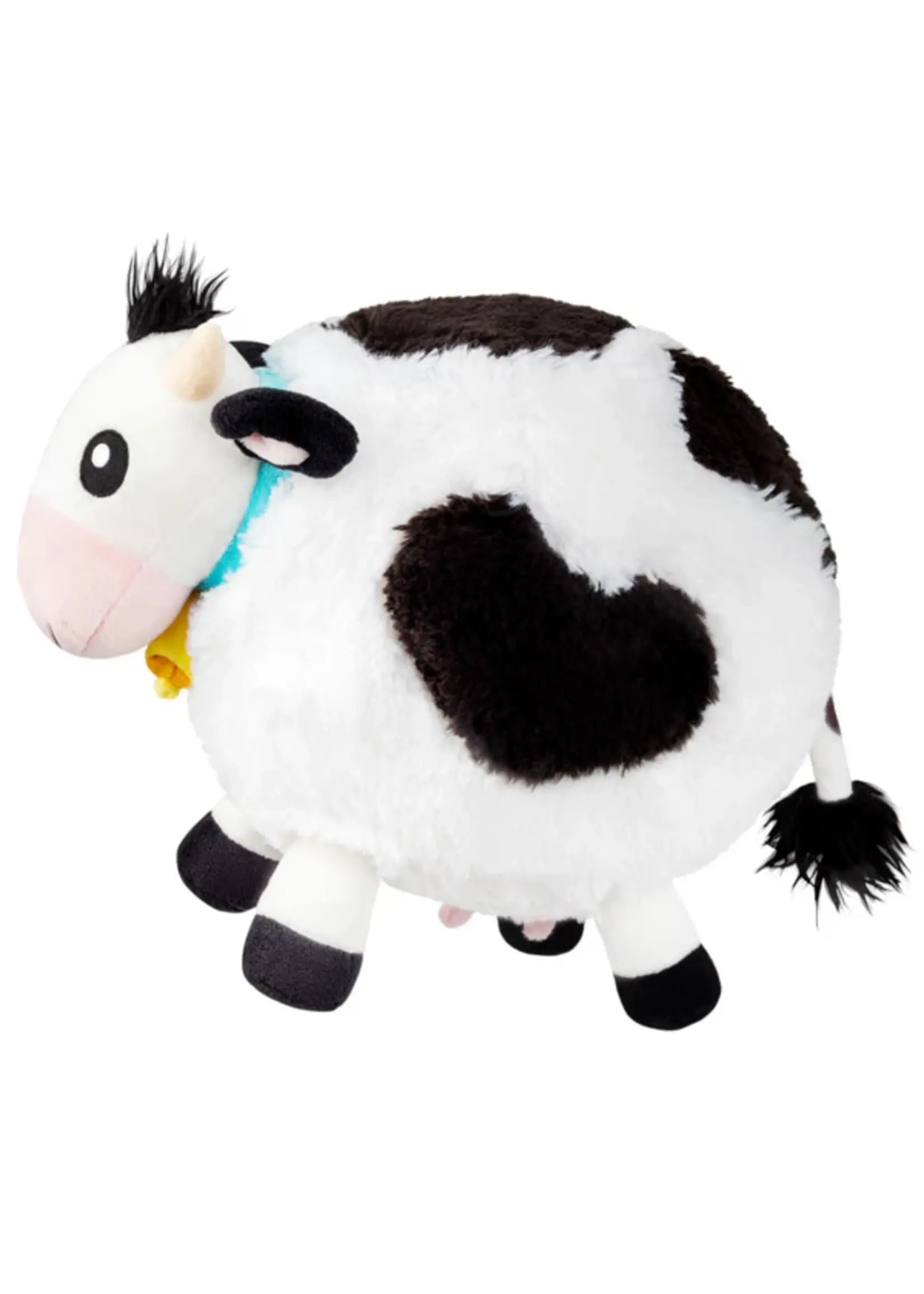PLUSH SQUISHABLE COW BLACK AND WHITE SM
