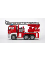 BRUDER MAN LIGHT AND SOUND FIRE ENGINE W/ WATER PUMP