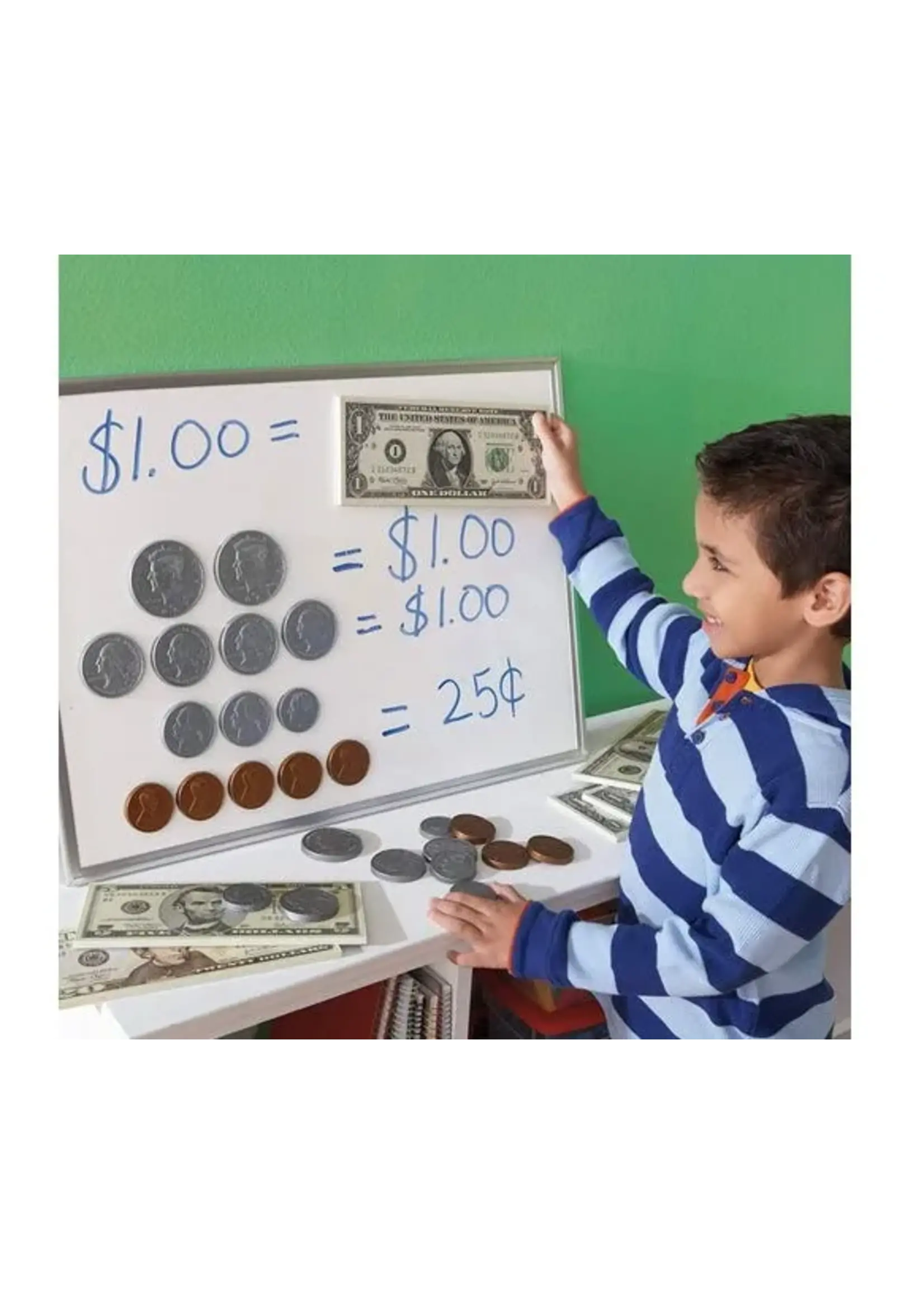 LEARNING RESOURCES BIG MONEY 3-D MAGNETIC COIND AND BILLS