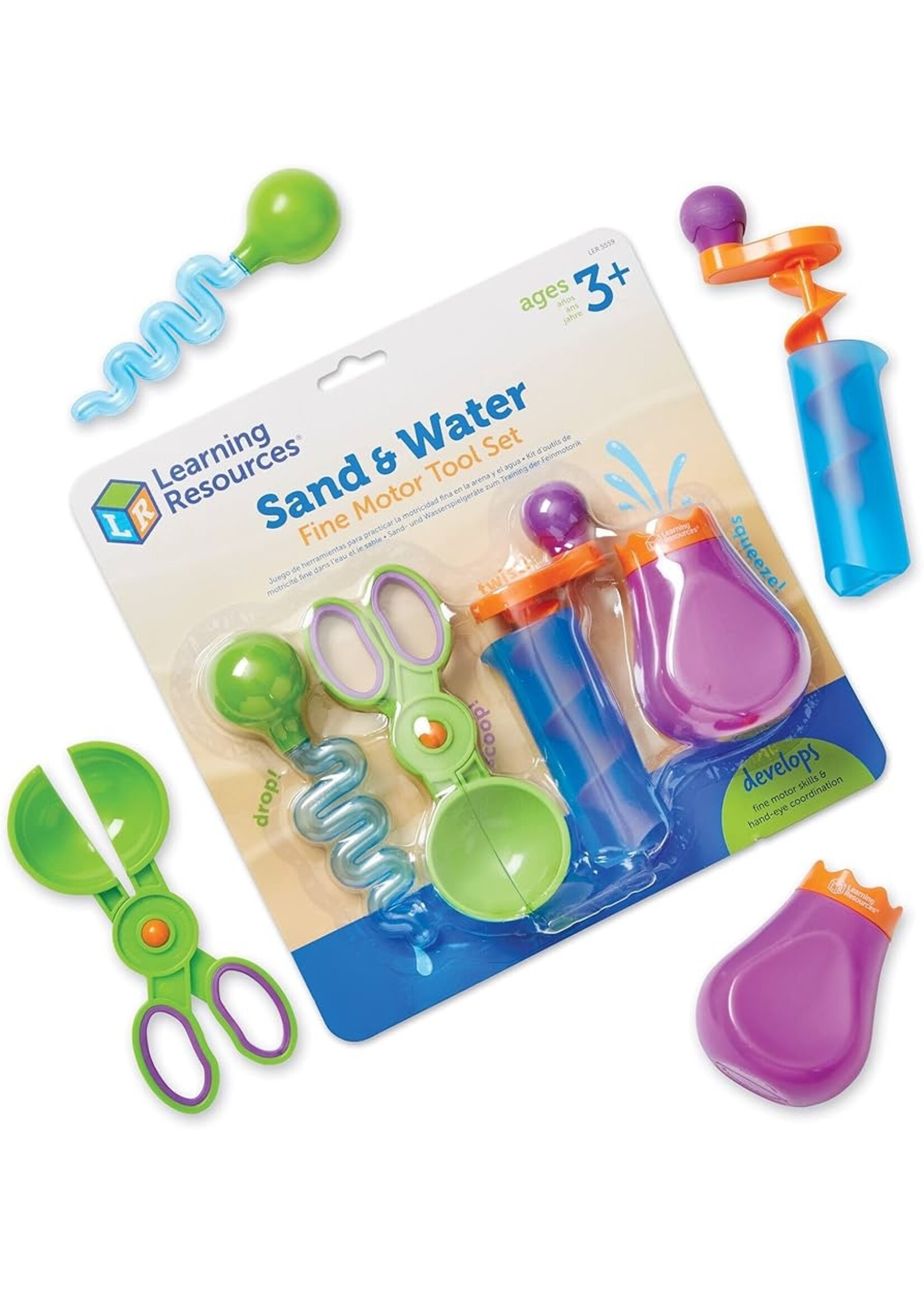LEARNING RESOURCES SAND AND WATER FINE MOTOR TOOL SET