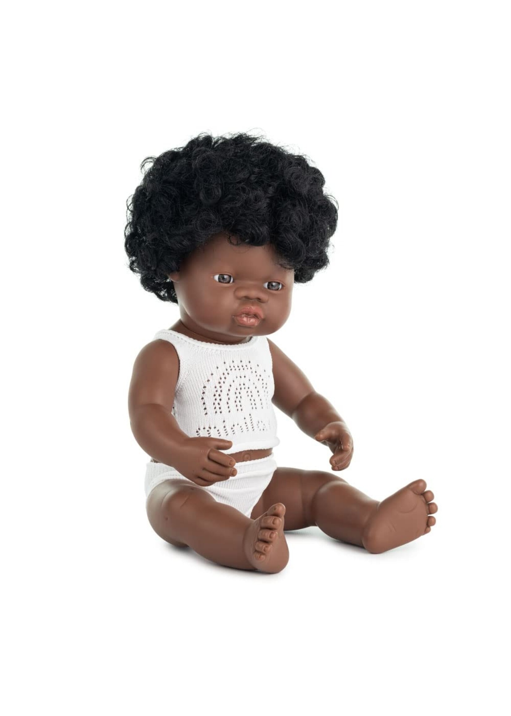 MINILAND DOLL AFRICAN GIRL 15"