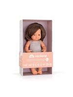 MINILAND DOLL GIRL BRUNETTE 15"