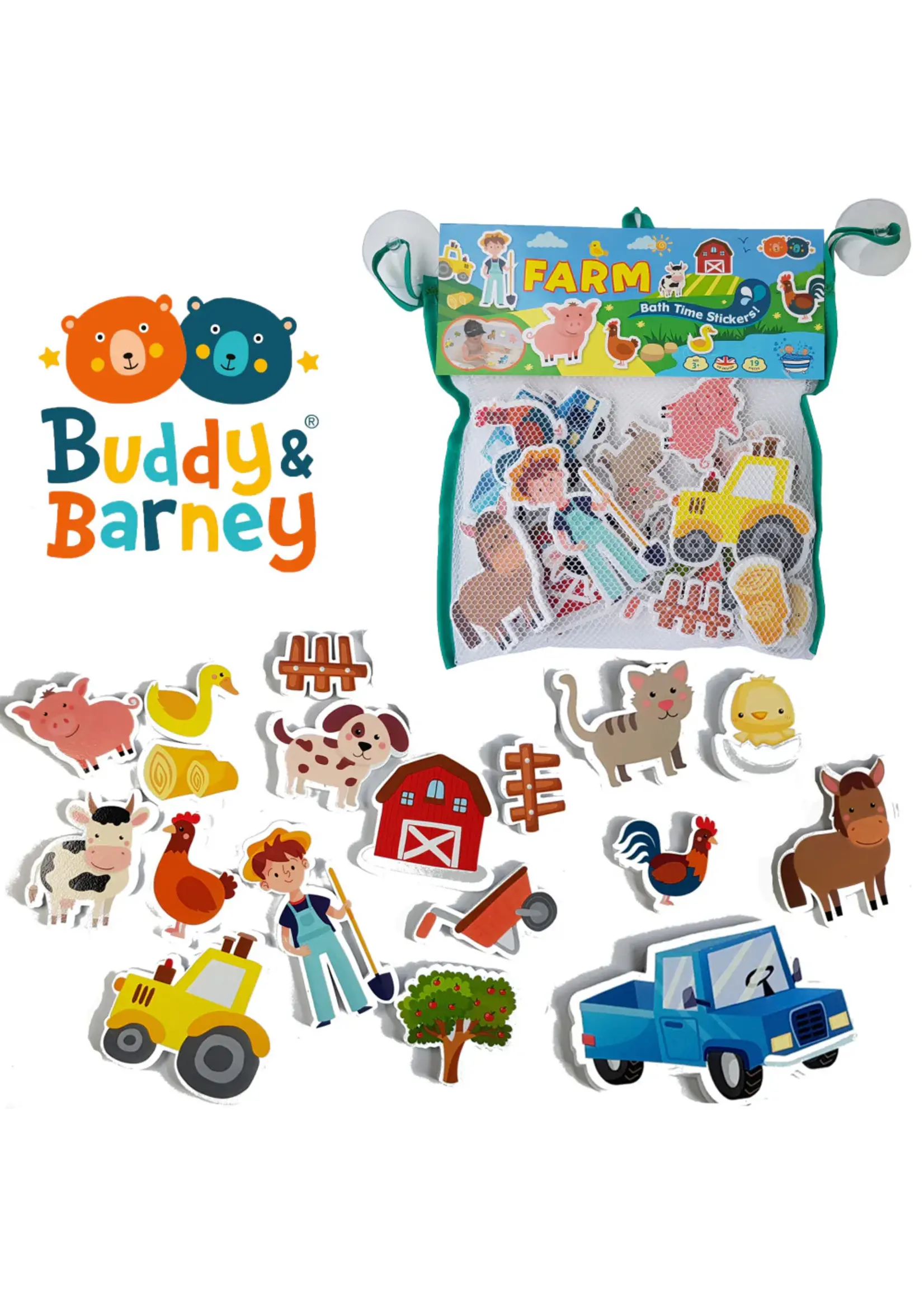 BATH TIME STICKERS FARM