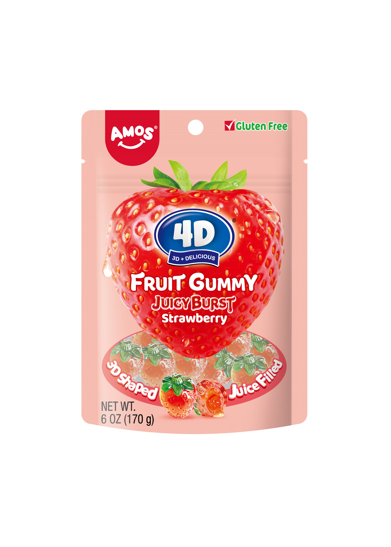 CANDY AMOS FRUIT GUMMY STRAWBERRY BURST