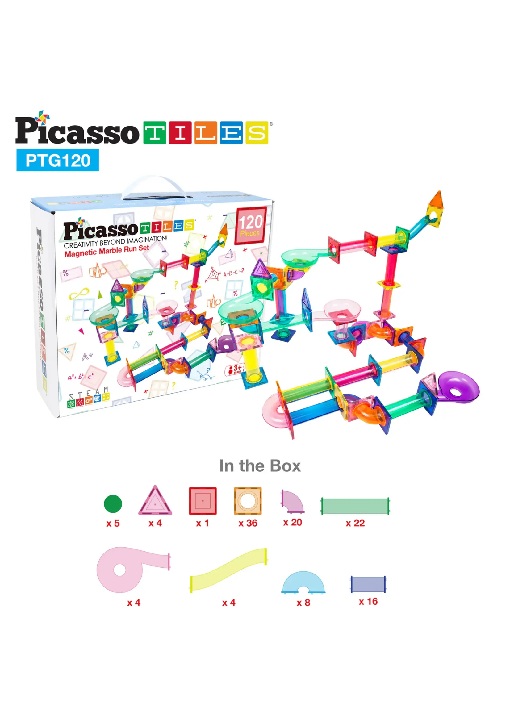 PICASSO TILES PICASSO TILES 120 PIECES MARBLE RUN