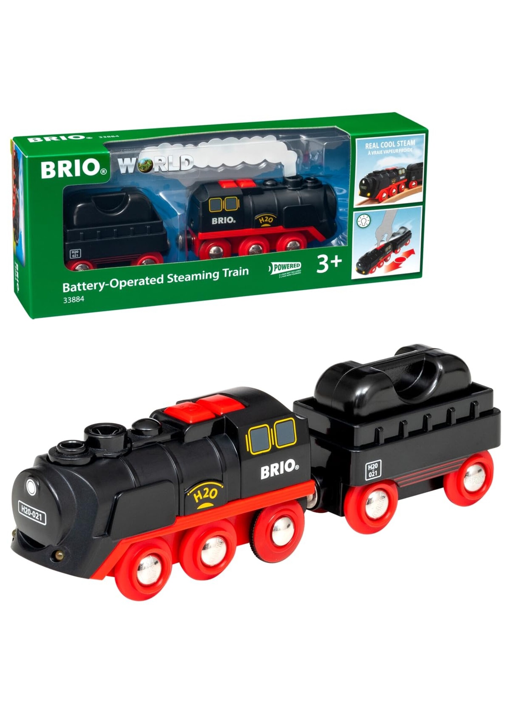 RAVENSBURGER BRIO BATTERY OPERATED STEAMING TRAIN