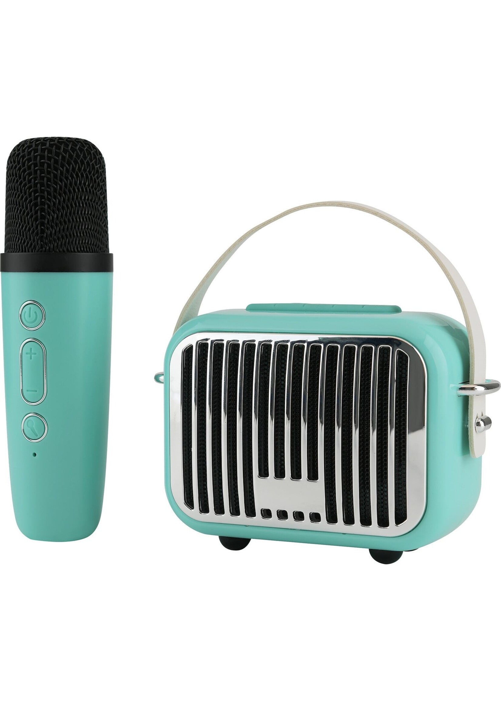 WIRELESS EXPRESS POCKET KARAOKE SPEAKER AND MIC TEAL