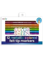OOLY OOLY COLOR SHEEN METALLIC COLORED FELT TIP MARKERS