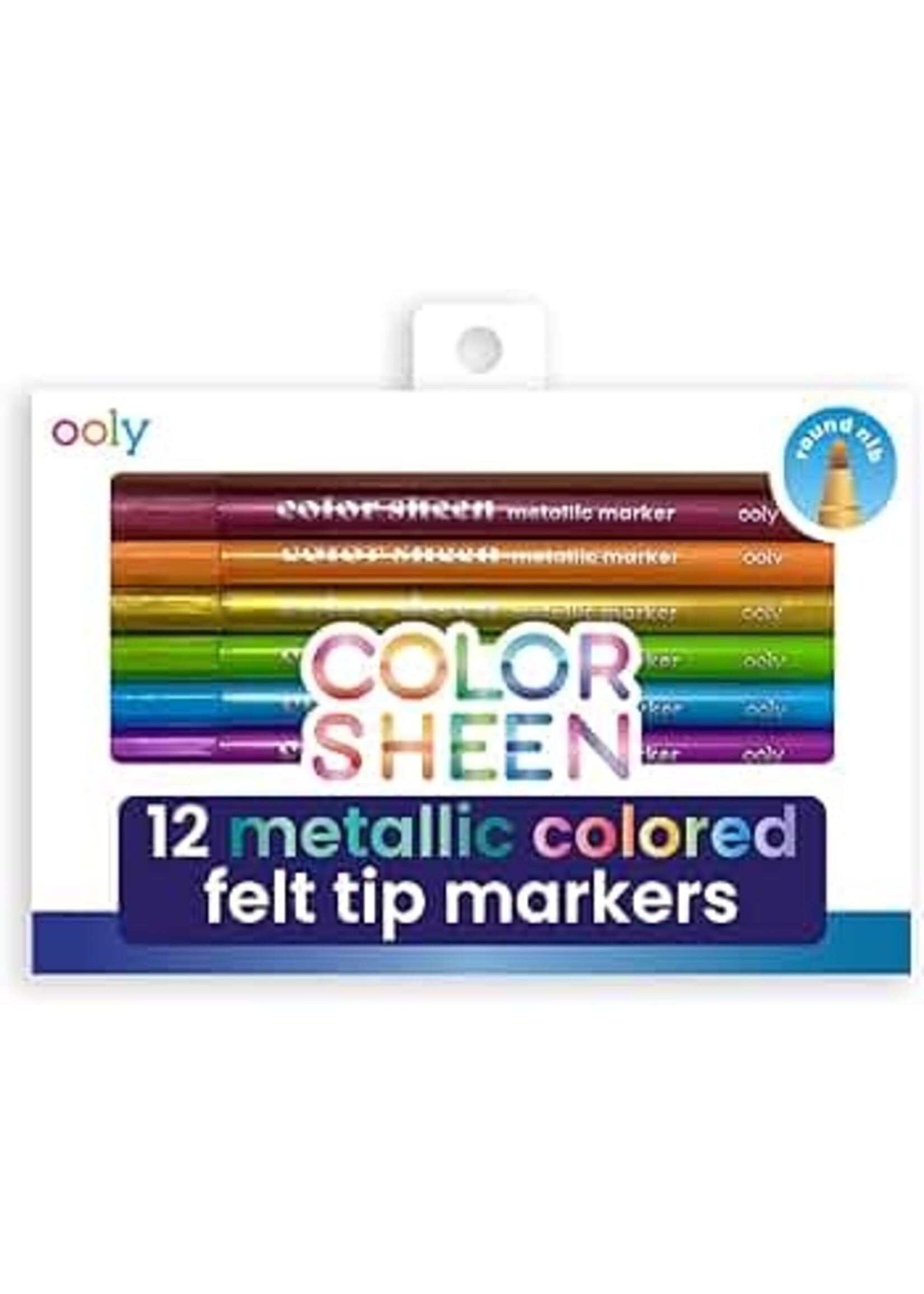 OOLY OOLY COLOR SHEEN METALLIC COLORED FELT TIP MARKERS