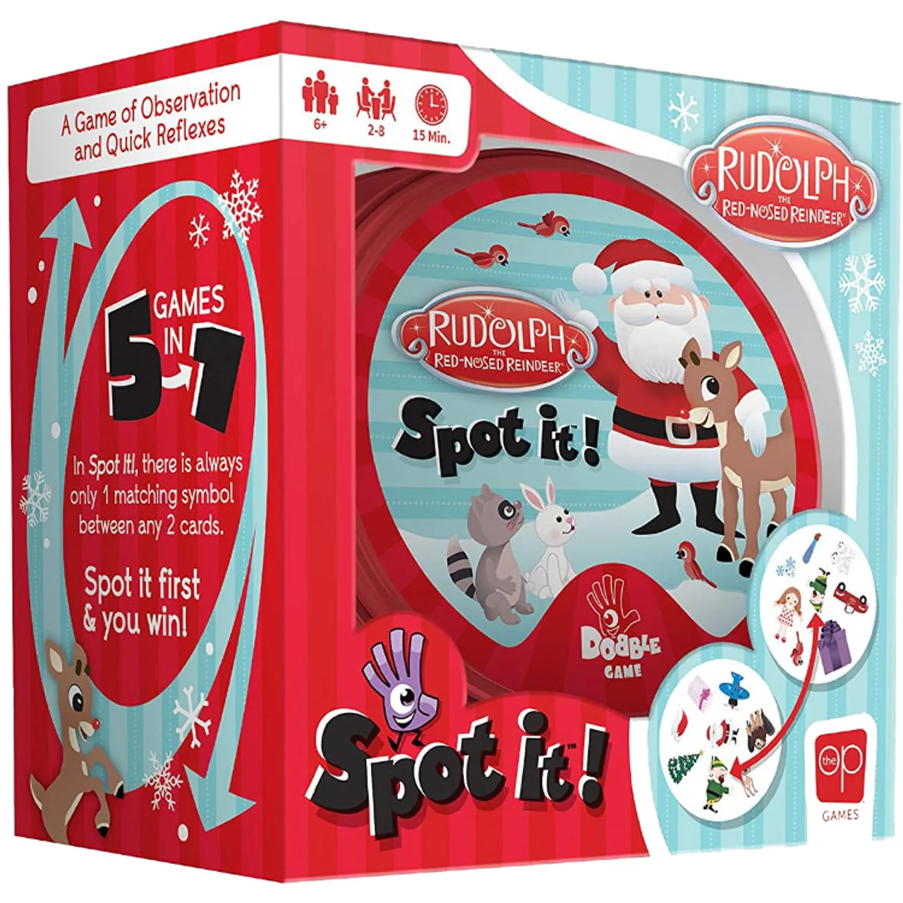 SPOT IT RUDOLPH THE RED NOSED REINDEER - Hullabaloo Toys