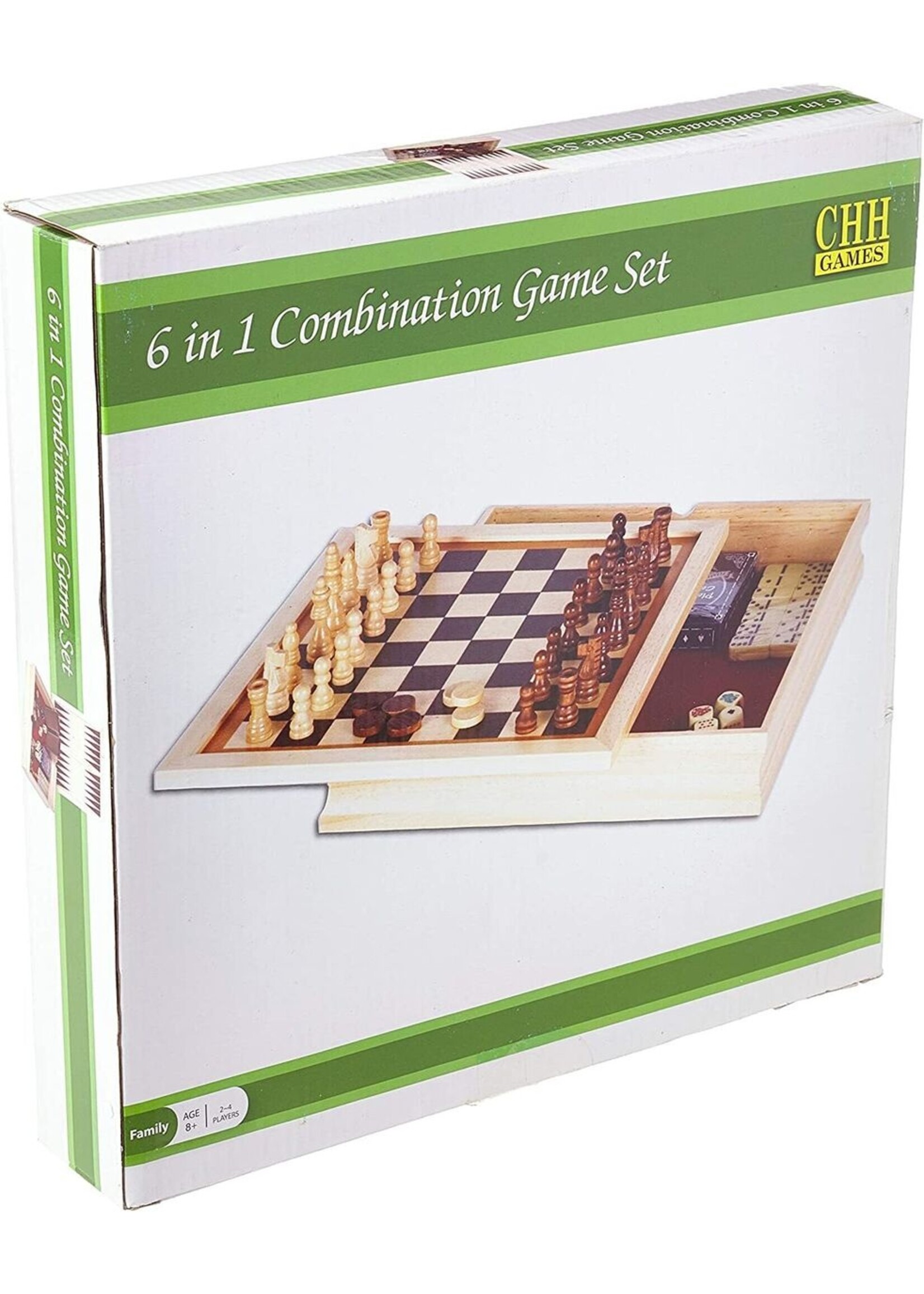 6 IN 1 COMBINATION GAME SET 11X11