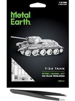 FASCINATIONS METAL EARTH T-34 TANK STEEL MODEL KIT