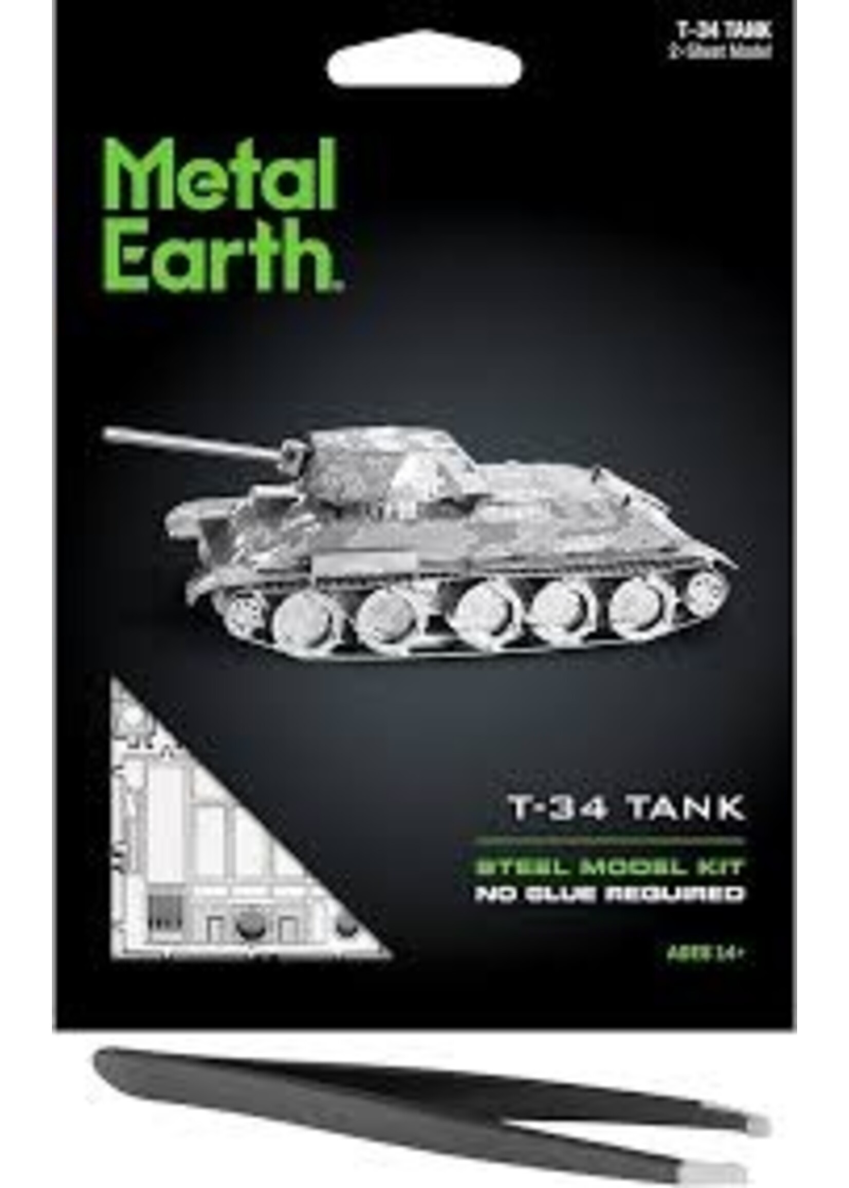 FASCINATIONS METAL EARTH T-34 TANK STEEL MODEL KIT
