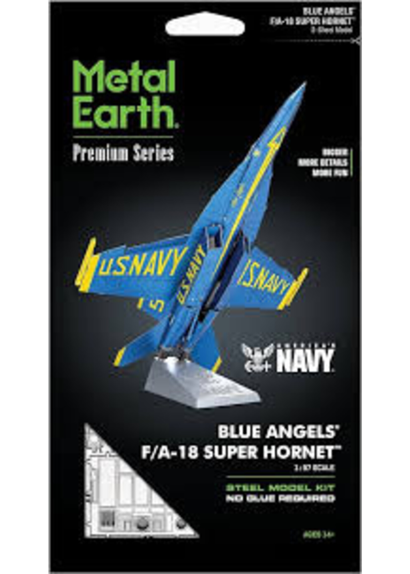 FASCINATIONS METAL EARTH PREMIUM SERIES BLUE ANGELS F/A-18 SUPER HORNET