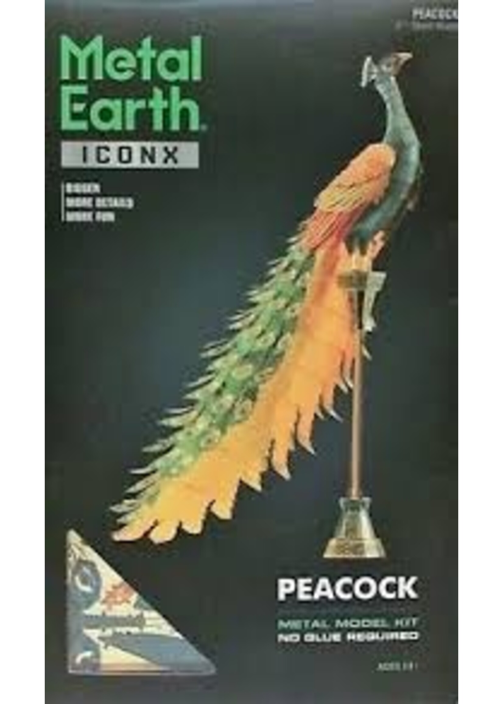 FASCINATIONS METAL EARTH PREMIUM SERIES PEACOCK METAL MODEL KIT