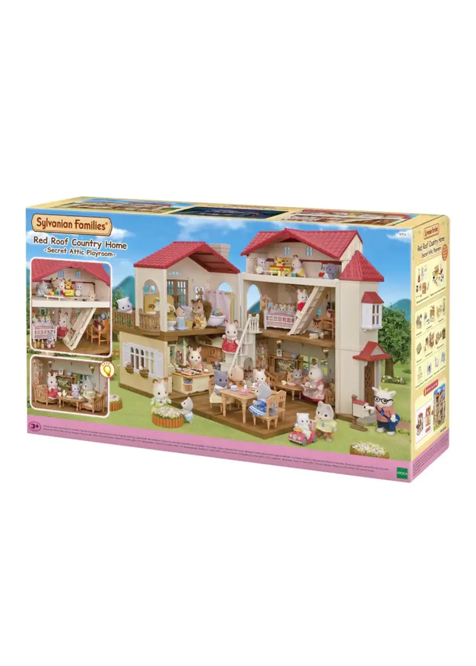 EPOCH (CALICO CRITTER & KIDOOZIE) CC RED ROOF COUNTRY HOME SECRET ATTIC PLAYROOM