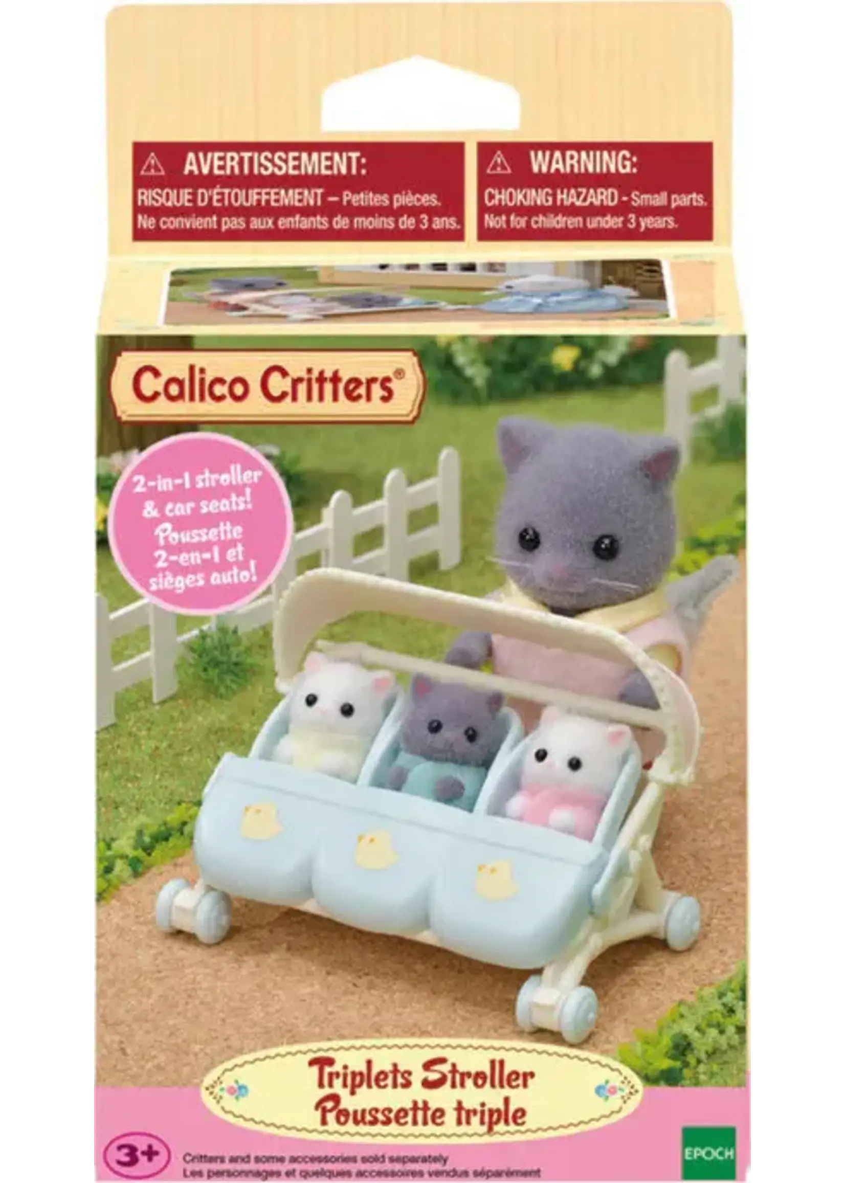 EPOCH (CALICO CRITTER & KIDOOZIE) CC TRIPLETS STROLLER