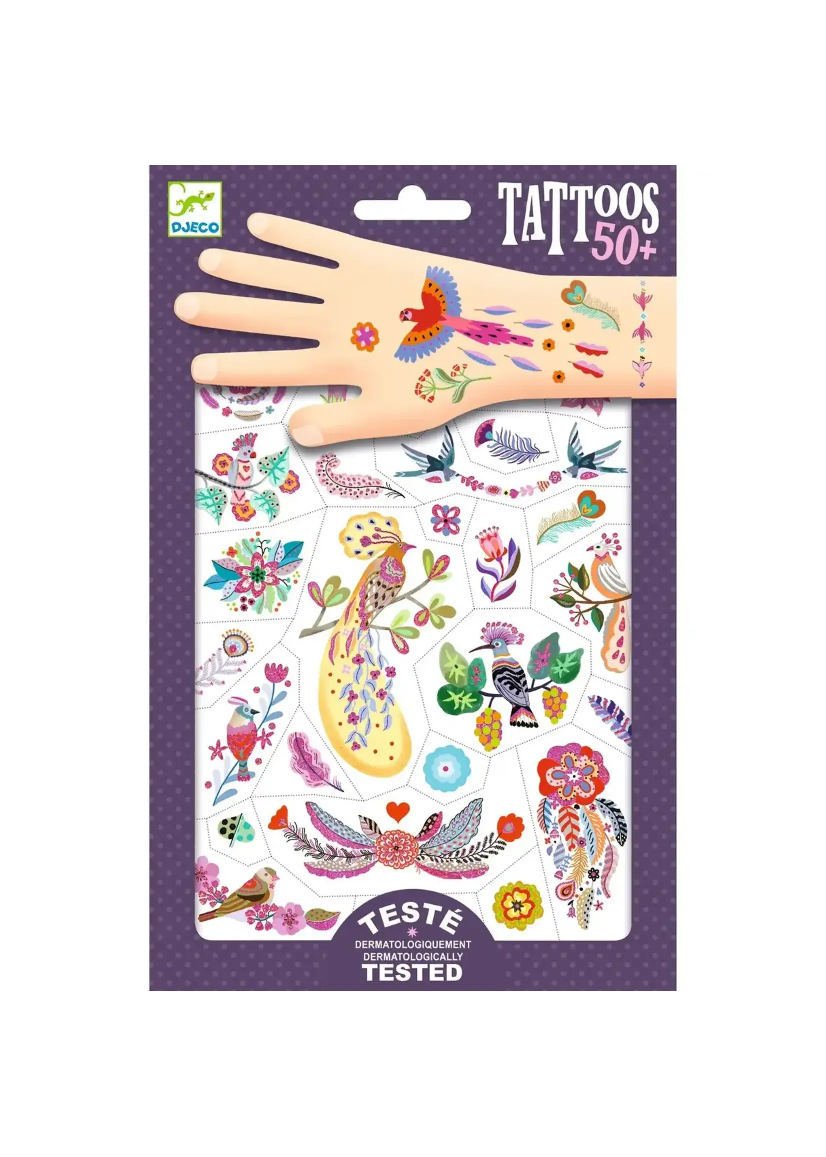 DJECO DJ TATTOOS BRIGHT BIRDS