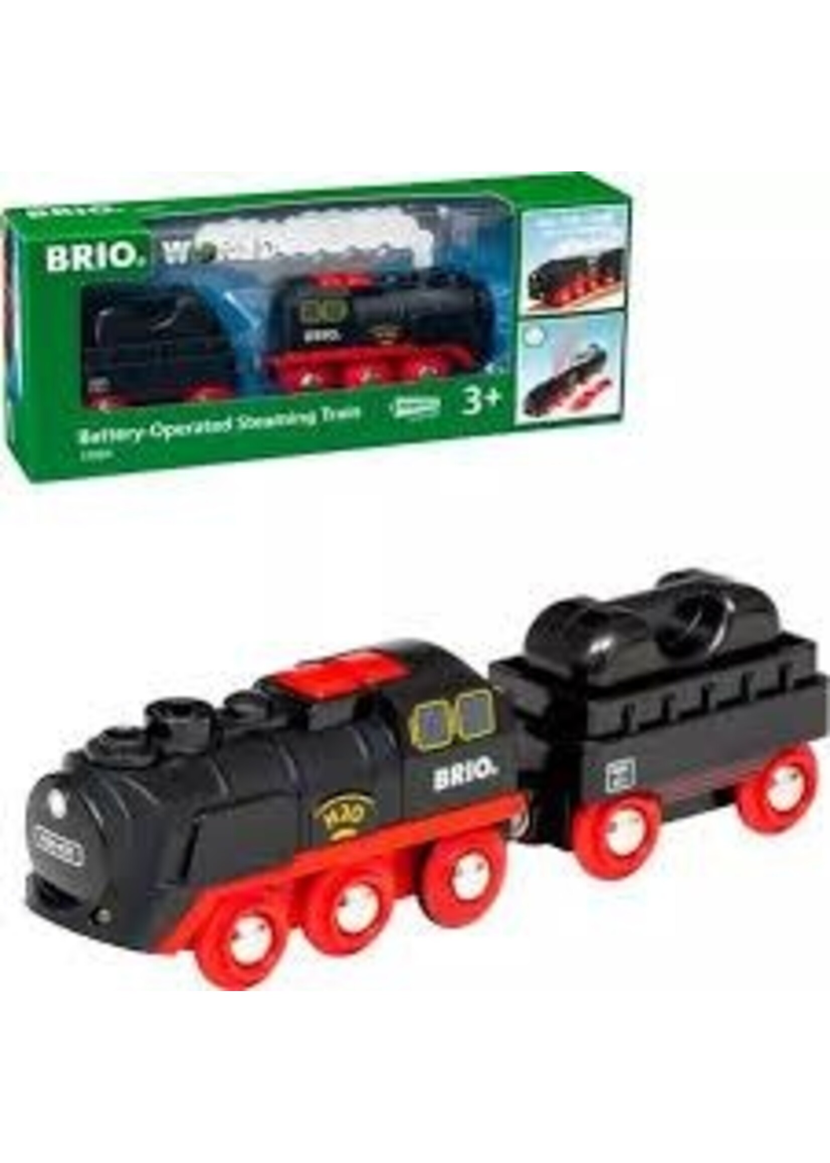 RAVENSBURGER BRIO BATTERY OPERATED STEAMING TRAIN