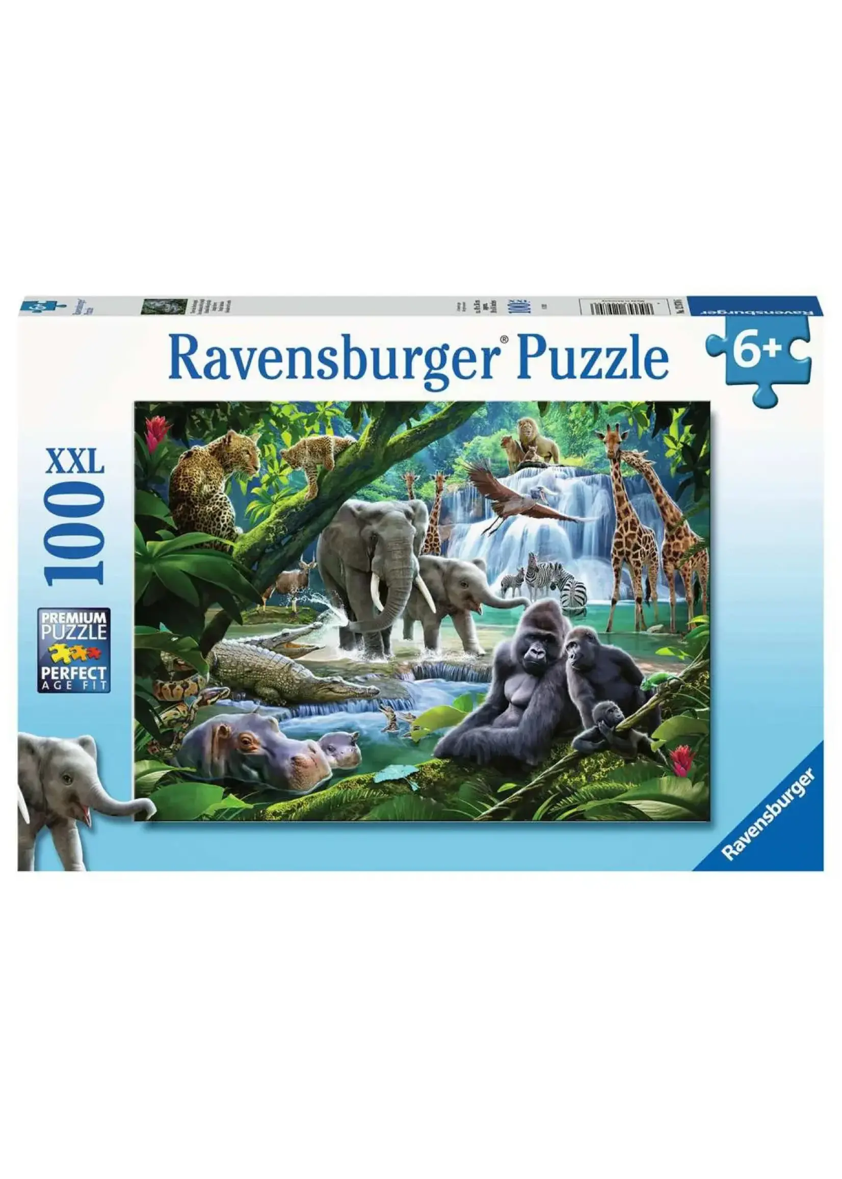 RAVENSBURGER PUZZLE 100 PCS JUNGLE ANIMALS