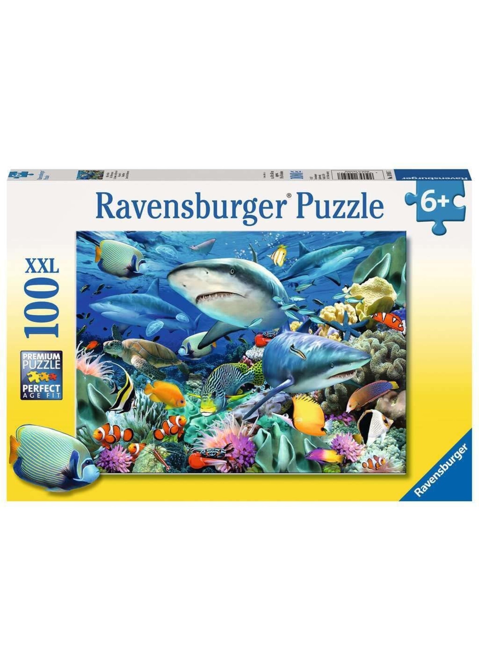 RAVENSBURGER PUZZLE 100 PCS SHARK REEF