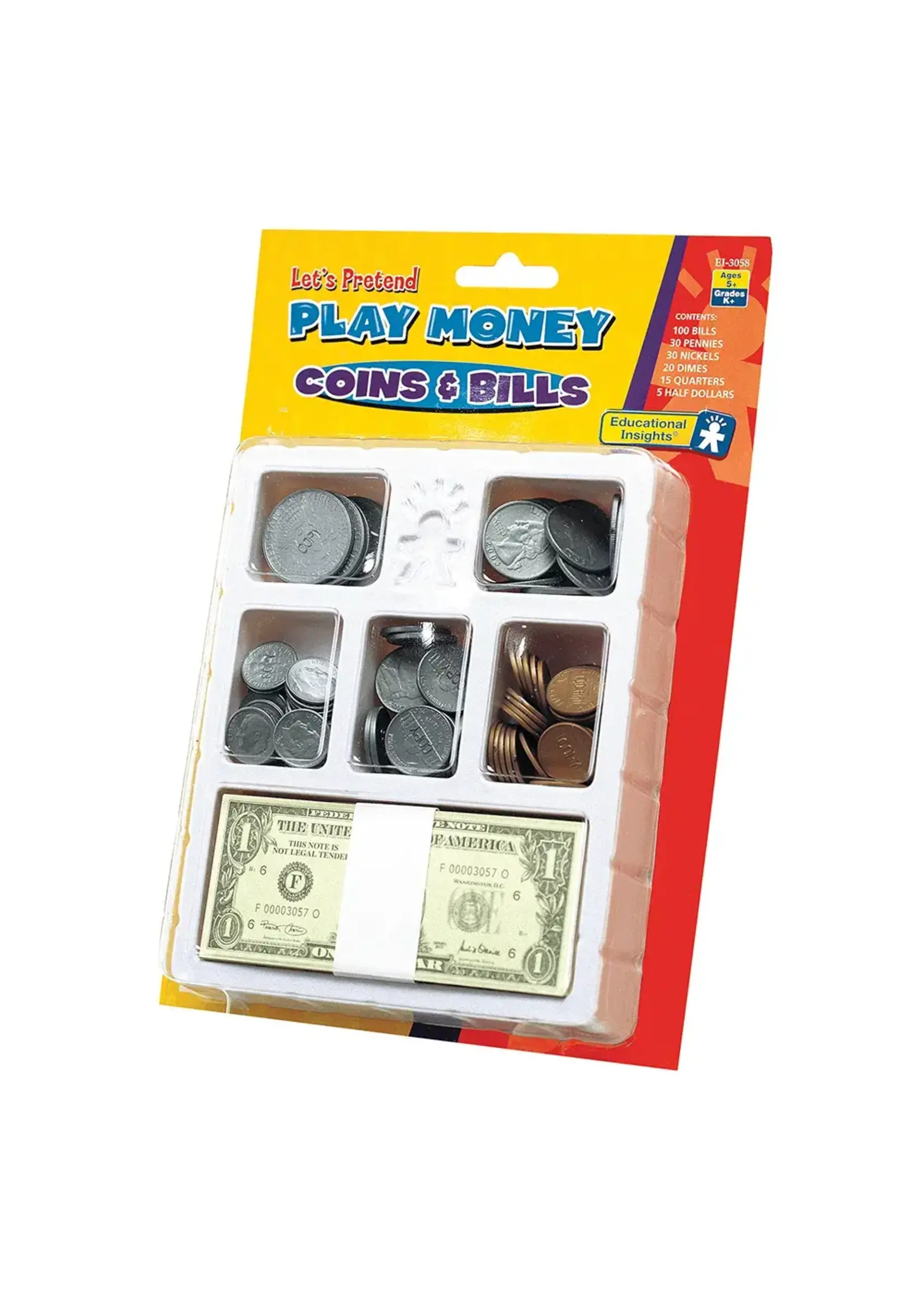 LR PLAY MONEY COINS AND BILLS