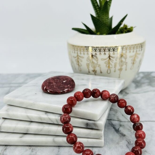 Thulite Norwegian Bracelet -8mm
