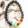 Chakra Oil Diffuser with Lava Bracelet -8mm