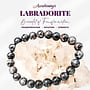 Black Labradorite/Larvakite Bracelet- 8mm