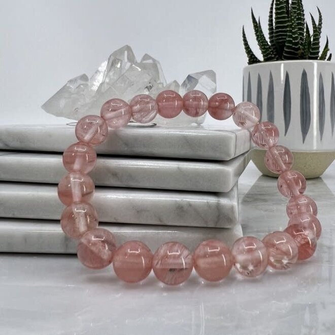 Cherry Quartz Bracelet 8mm